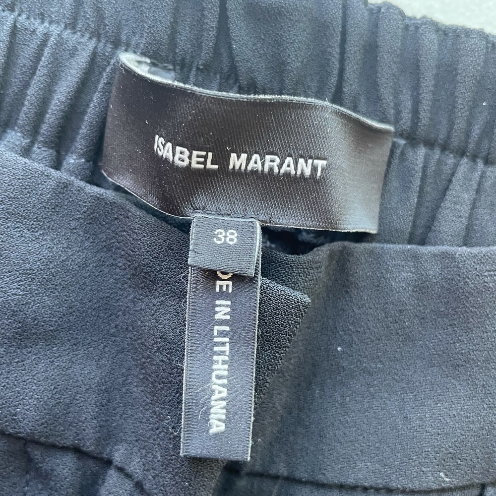 Isabel Marant Solid Black Mini Skirt/ Size 38 - image 2